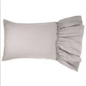 Set Of 2 Wamsutta Vintage Pillow Shams Abigail Standard Linen Flax Ruffle NWT